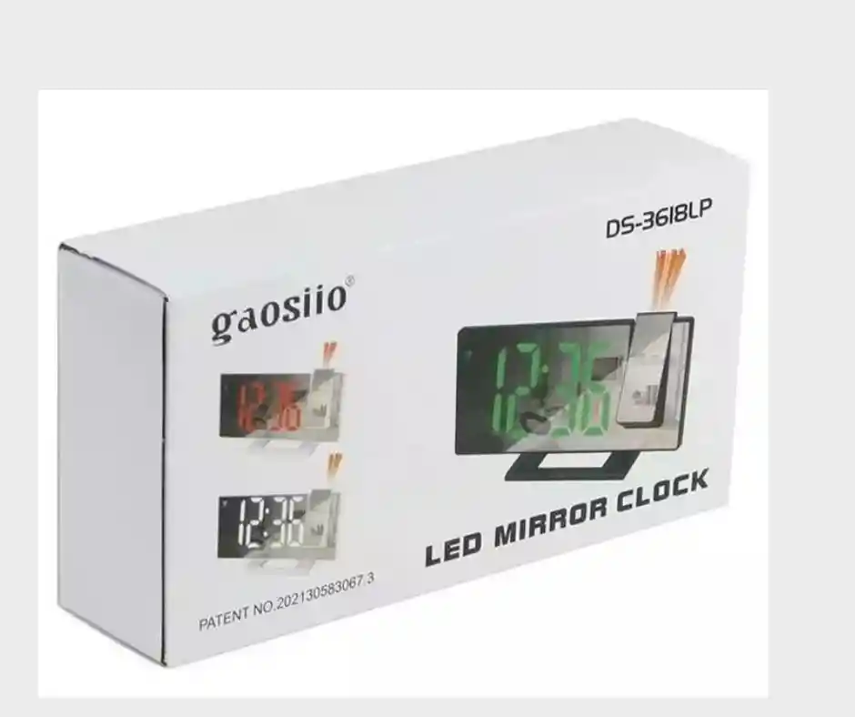 Reloj Despertador Mesita Noche Led Proyector Temperatura.