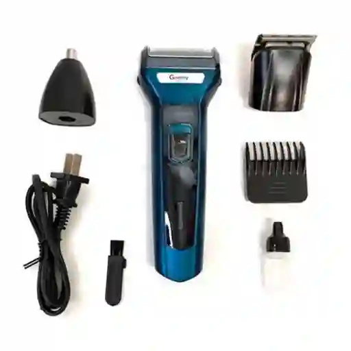 Máquina Afeitadora Y Cortadora De Pelo Geemy Gm-6589 Color Azul 110v