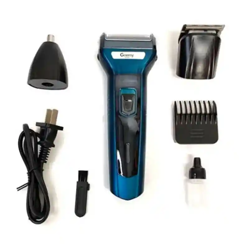 Máquina Afeitadora Y Cortadora De Pelo Geemy Gm-6589 Color Azul 110v