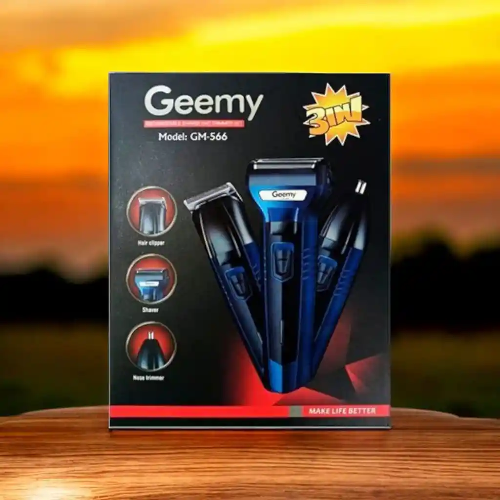 Máquina Afeitadora Y Cortadora De Pelo Geemy Gm-6589 Color Azul 110v