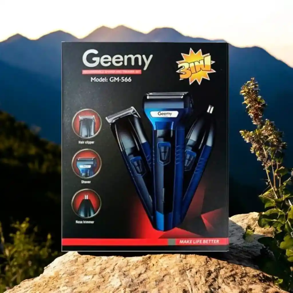 Máquina Afeitadora Y Cortadora De Pelo Geemy Gm-6589 Color Azul 110v