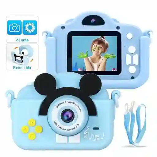 Cámara Digital Para Niños 1080p Azul