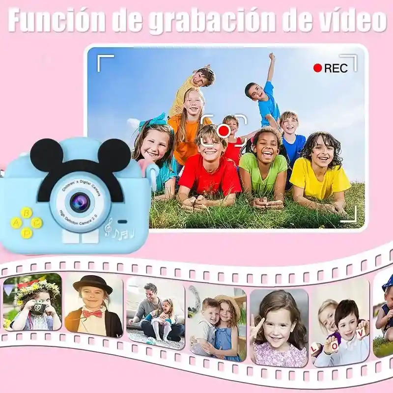 Cámara Digital Para Niños 1080p Azul
