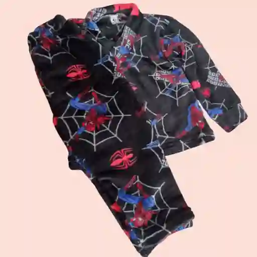 Pijama Termica Spiderman Negro Talla 12