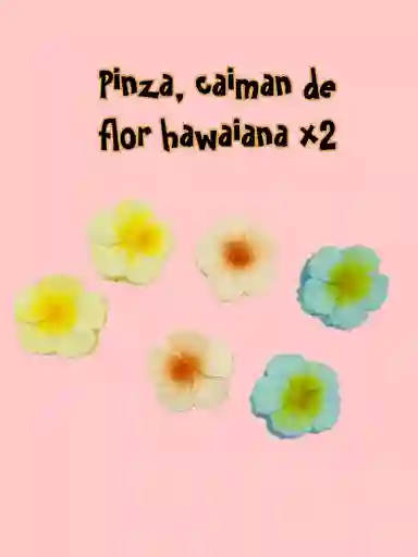 Pinza, Caiman De Flor Hawaiana X2 Agua Marina