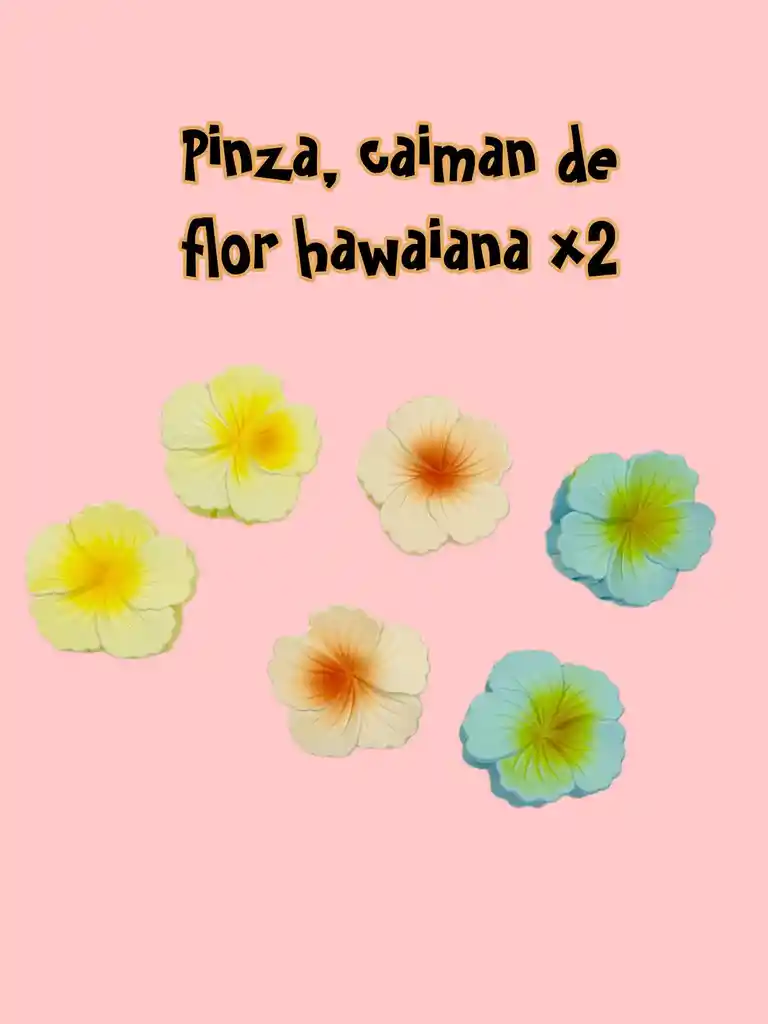 Pinza, Caiman De Flor Hawaiana X2 Agua Marina