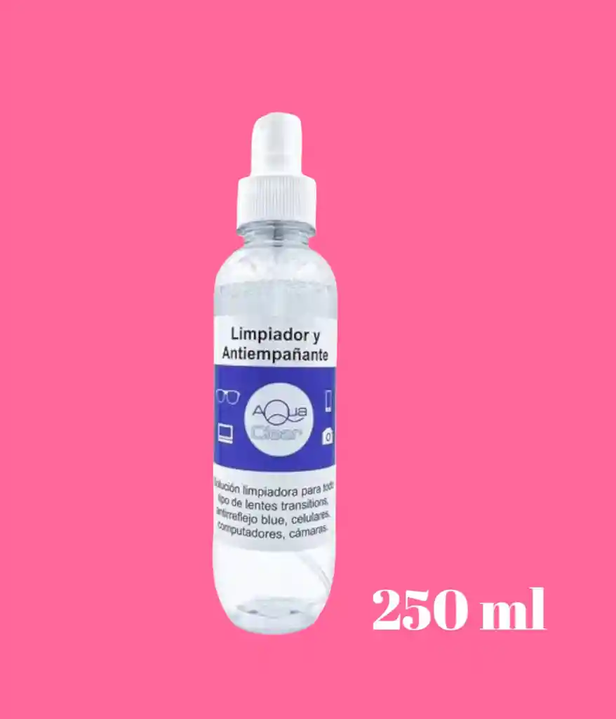 Líquido Limpiador Multiusos Lentes, Pc Celular 250ml