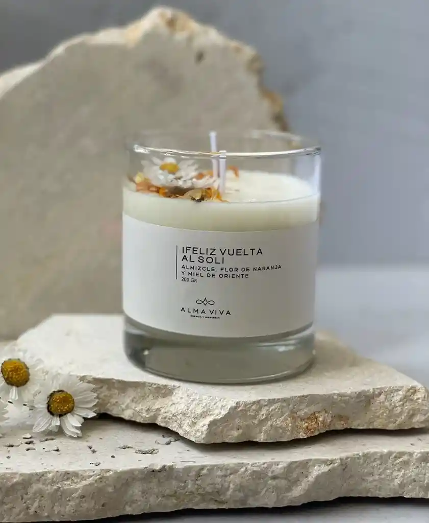 Vela Aromática Feliz Vuelta Al Sol