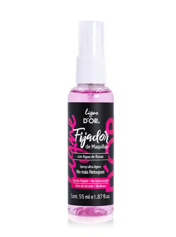 Fijador De Maquillaje Con Agua De Rosas