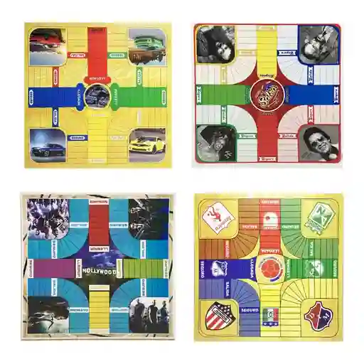 Juego - Parqués De 4 Puestos En Madera Sin Fichas