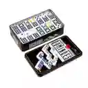 Domino 55 Fichas Doble 9 Juego De Mesa Caja Metalica