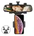 Soporte Celular 360 Espejo Holder Rotatorio Auto Portatil Color Negro