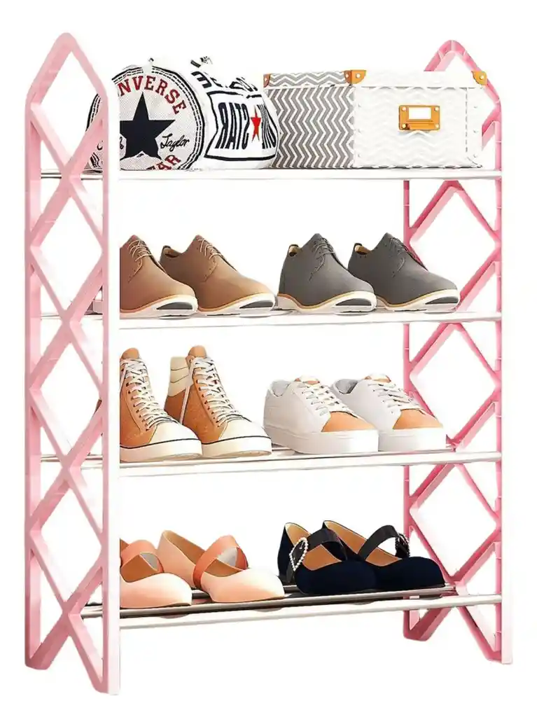 Organizador Zapatos Zapatero Estante 4 Niveles En Forma X