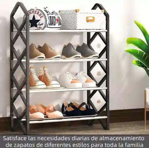 Organizador Zapatos Zapatero Estante 4 Niveles En Forma X