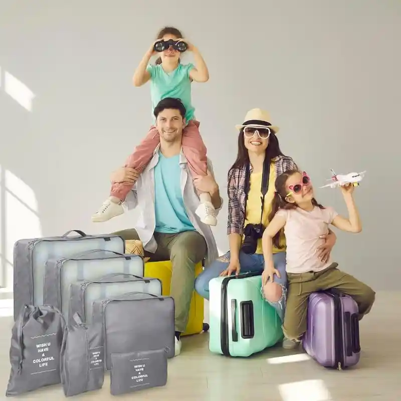 Organizador De Ropa Para Maleta De Viaje 7 Pcs Poliester