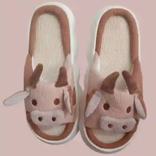 Pantufla Vaquita Cafes Talla 40-41