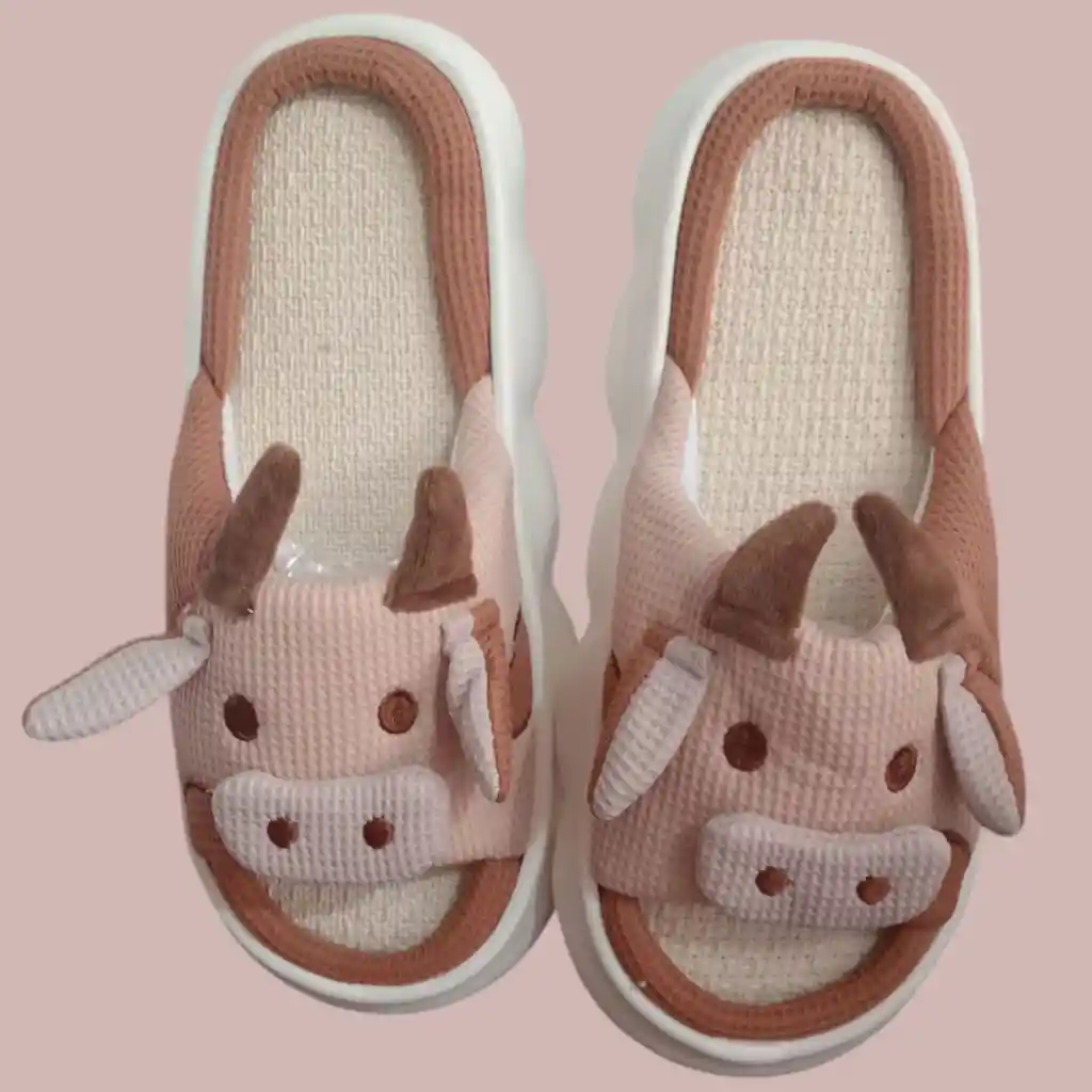 Pantufla Vaquita Cafes Talla 40-41