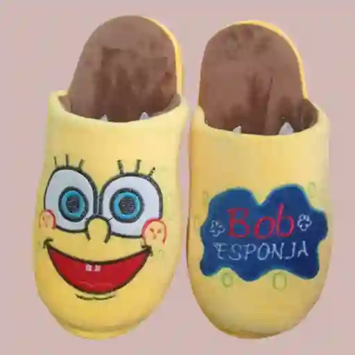 Pantufla Bordado Adulto Bob Esponja Talla 38-39
