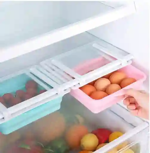 Organizador Bandeja Plegable Recipiente Nevera Refrigerador