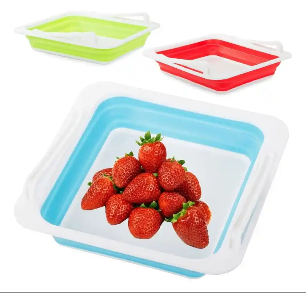 Organizador Bandeja Plegable Recipiente Nevera Refrigerador