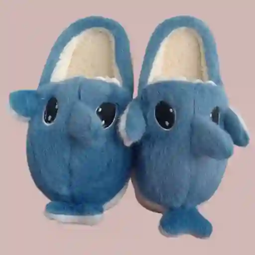 Pantufla Gama Alta Tiburon Azul Talla 30-31