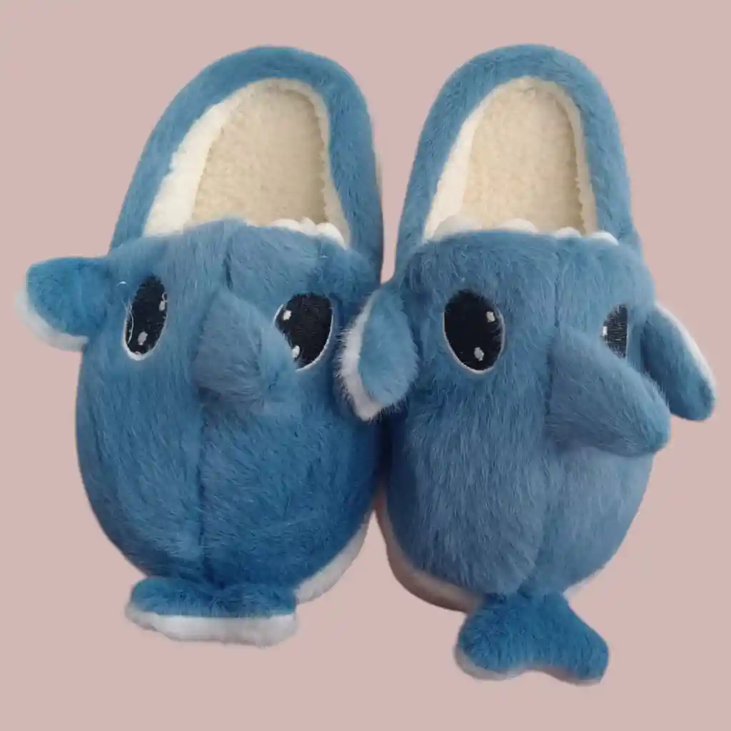 Pantufla Gama Alta Tiburon Azul Talla 30-31