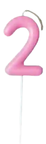 Vela #2 Clásica Rosado
