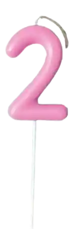 Vela #2 Clásica Rosado