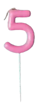 Vela #5 Clásica Rosado