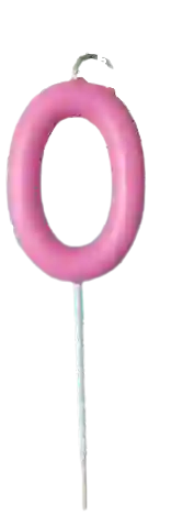 Vela #0 Clásica Rosado
