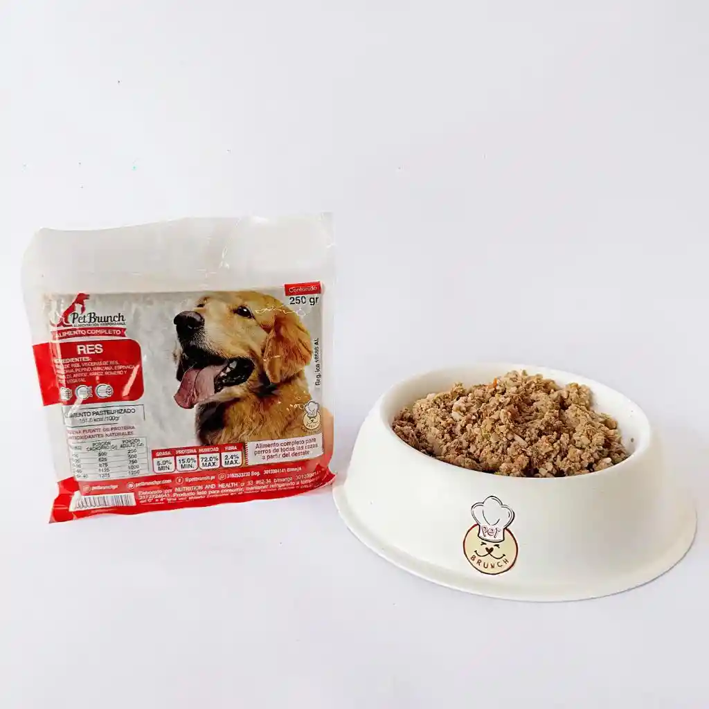 Pet Brunch X 10 Und De Alimento Para Perro Al Res Zanahoria 250 G