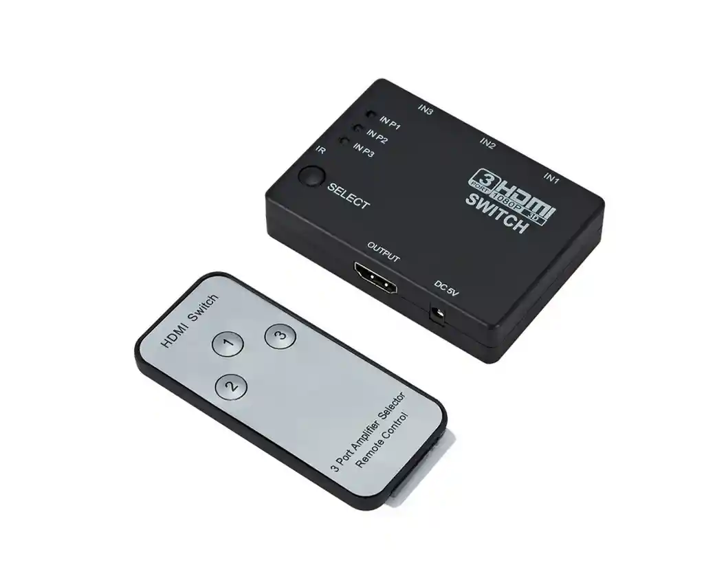 Tv Con Solo 1 Puerto Hdmi? Switch Hdmi 1x3 Con Control Remoto Compatible Con 720p Y 1080p