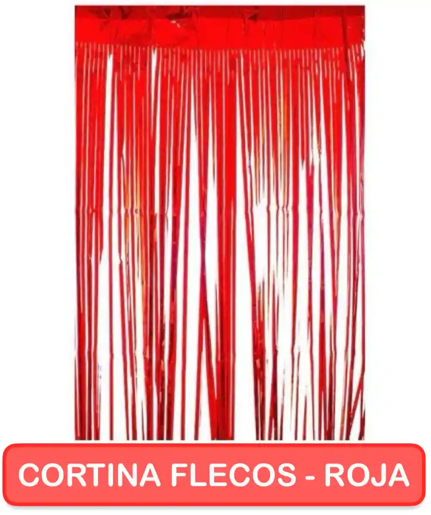 Cortina De Cumpleaños Roja - Flequillos