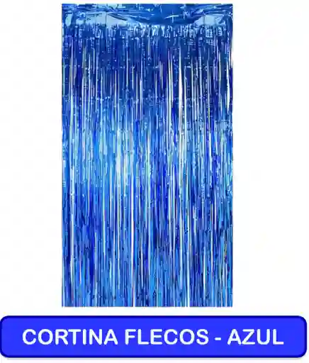 Cortina De Cumpleaños Azul - Flequillos