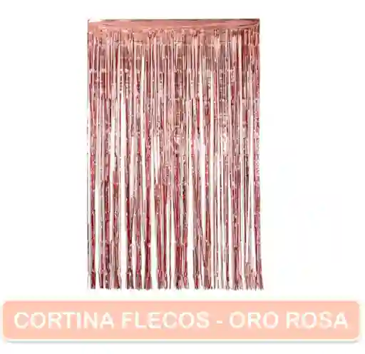 Cortina De Cumpleaños Oro Rosa - Flequillos