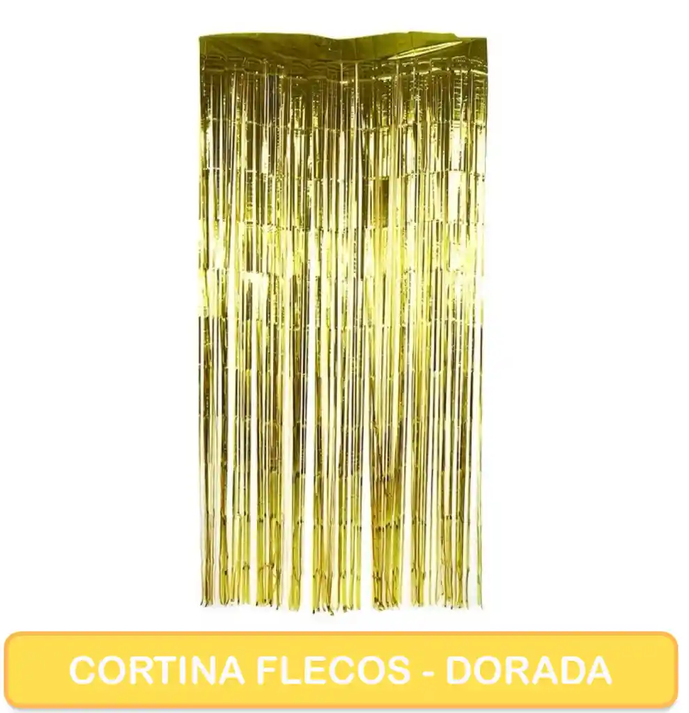 Cortina De Cumpleaños Dorada - Flequillos