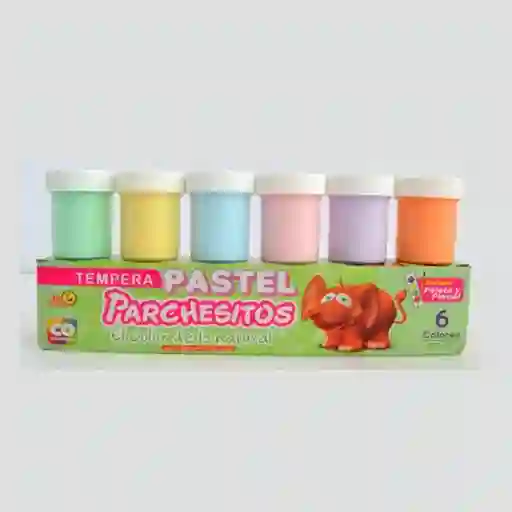 Tempera Pastel Pintura Parchesitos X 6