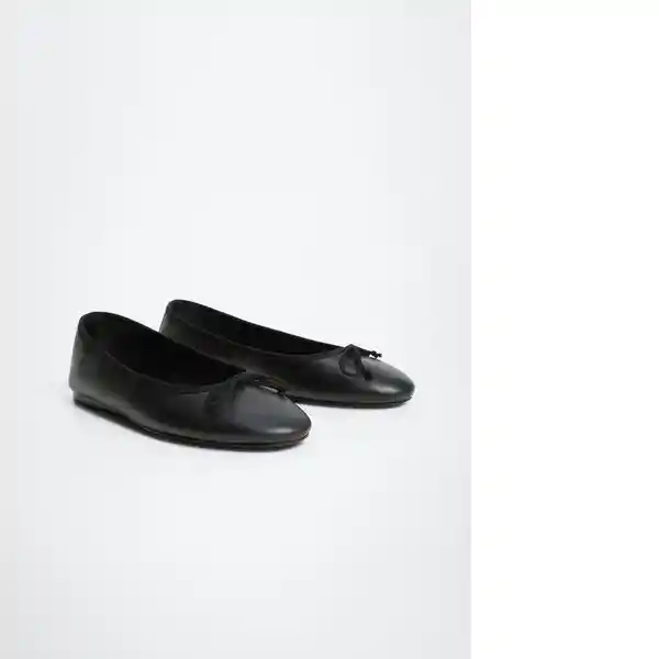 Zapato Paso Negro Talla 40 Mujer Mango