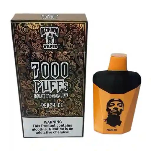 Vape Death Row 7000 Puffs Melocoton Vaper Vapper Vapeador Cigarrilo Electronico