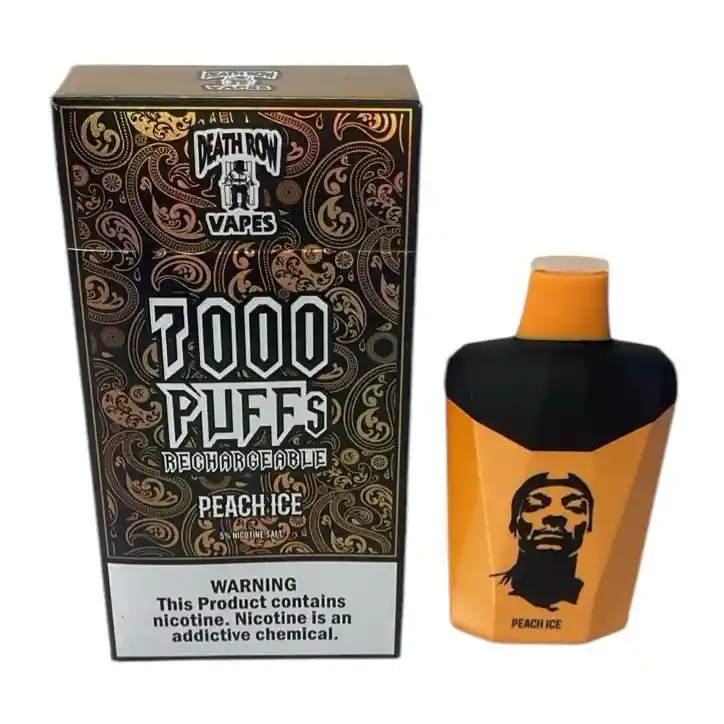 Vape Death Row 7000 Puffs Melocoton Vaper Vapper Vapeador Cigarrilo Electronico