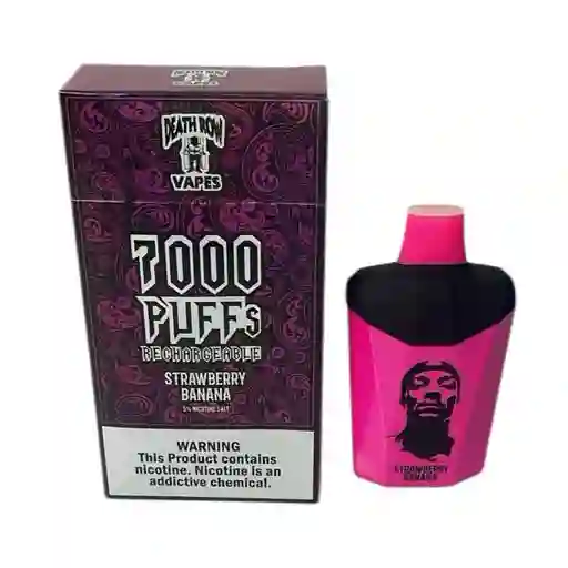 Vape Death Row 7000 Puffs Fresa Vaper Vapper Vapeador Cigarrilo Electronico