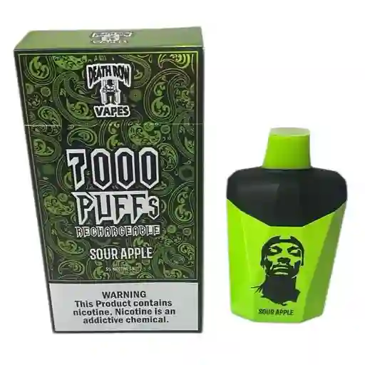 Vape Death Row 7000 Puffs Manzana Verde Vaper Vapper Vapeador Cigarrilo Electronico
