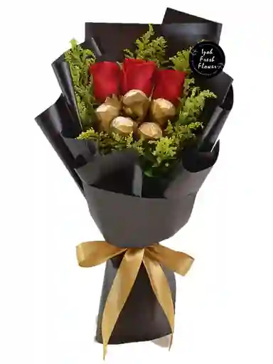 Ramo De Rosas Y Chocolates 🍫🌹🎀