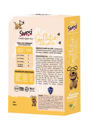 Swesi Cookies Grain Free Banano Romero
