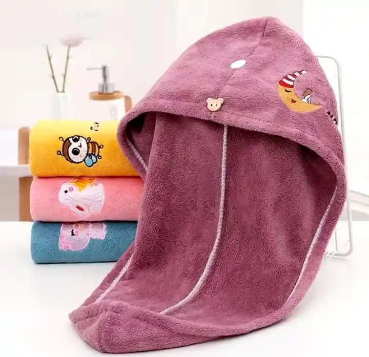 Toallas De Microfibra Para Secar El Cabello, Envoltura Para El Cabello Con Gorro De Ducha Con Nudo De Lazo, Turbante Para El Cabello, Gorro De Baño Para Cabello Mojado, Accesorios De Baño
