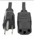 Cable 1.5 Metros Corriente De Poder Plano Fuentes De Poder Pc Monitor Tv Impresoras Otros
