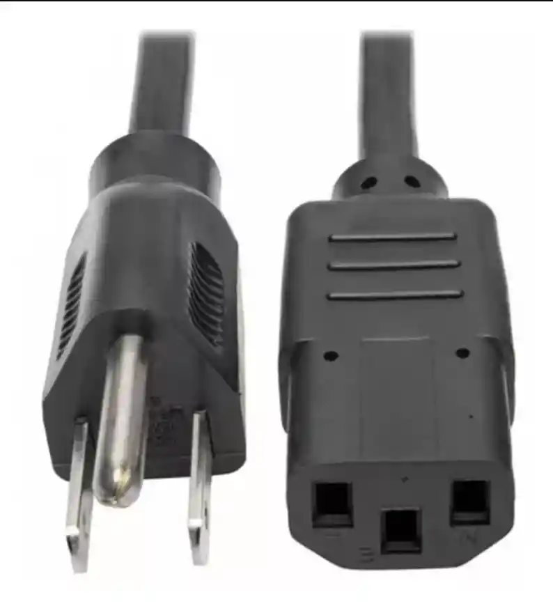 Cable 1.5 Metros Corriente De Poder Plano Fuentes De Poder Pc Monitor Tv Impresoras Otros