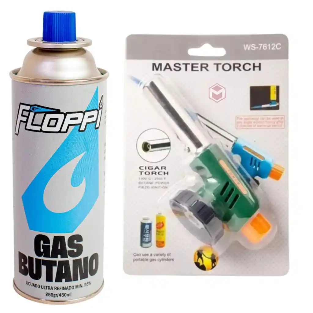 Soplete Flameador Master Torch Automático Ws-7612c + Gas Butano