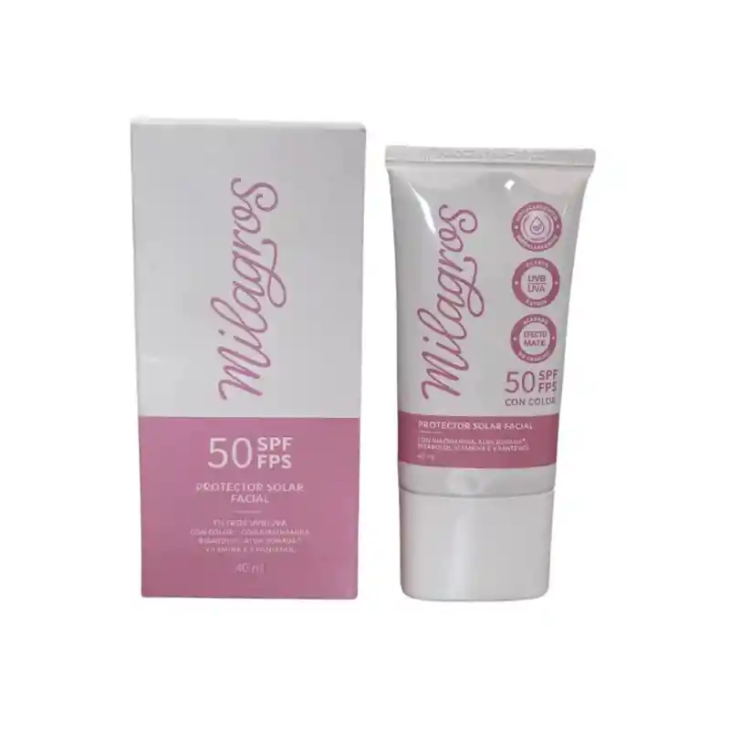 Protector Solar Facial Con Color Milagros