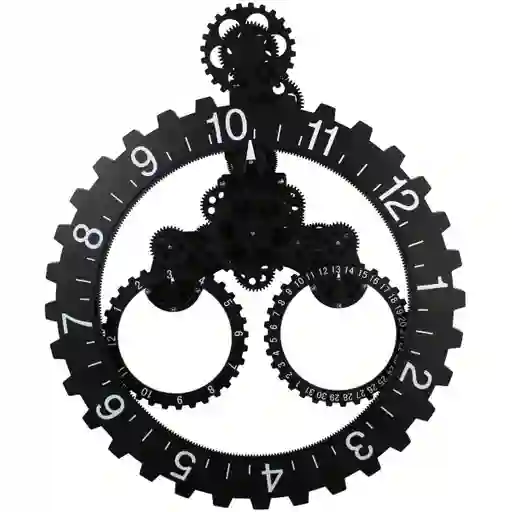 Reloj Pared Mecanico Movimiento Engranajes 3d Rueda Piñon